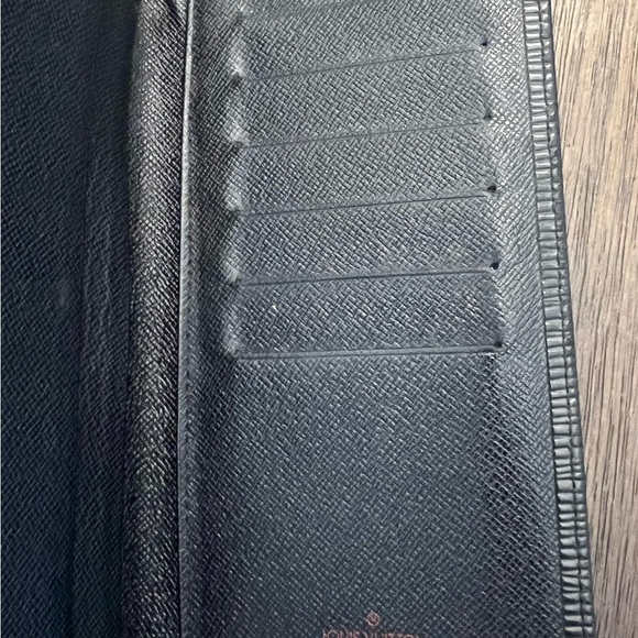 Authentic Vintage Louis Vuitton Black Epi Leather Fold Wallet - Picture 7 of 14